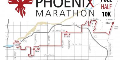 Zemljevid Phoenix maraton