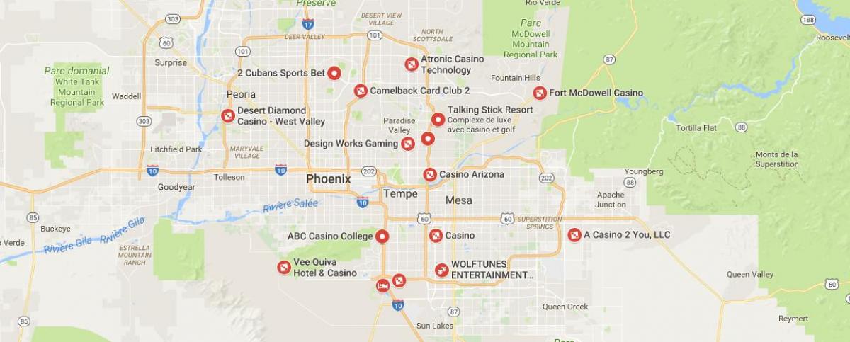 zemljevid Phoenix casino