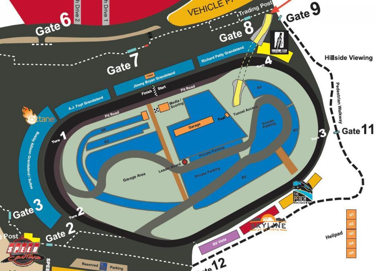 Phoenix raceway zemljevid