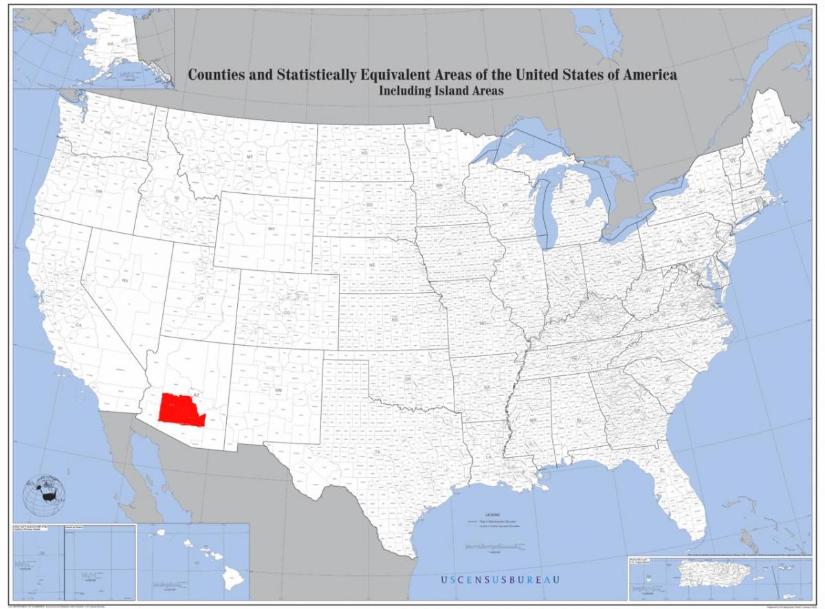 Phoenix ZDA zemljevid