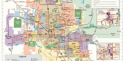 Phoenix avtobusnih prog zemljevid