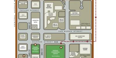 Zemljevid Phoenix convention center