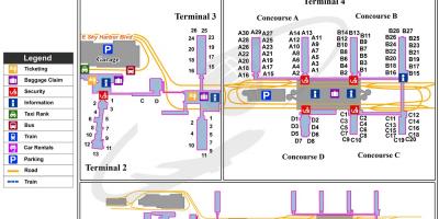 Sky harbor letališki terminal zemljevid