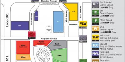 Parkirišče zemljevid university of Phoenix stadium