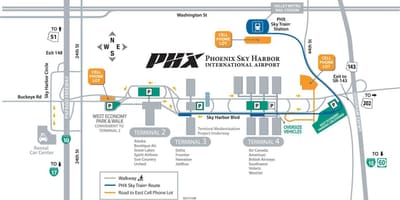 Sky harbor zemljevid